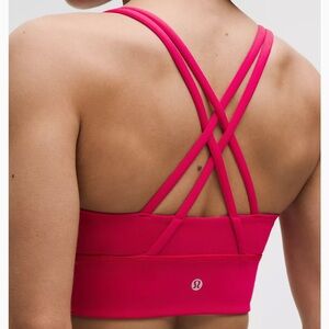 Pink Lululemon Energy Longline Bra